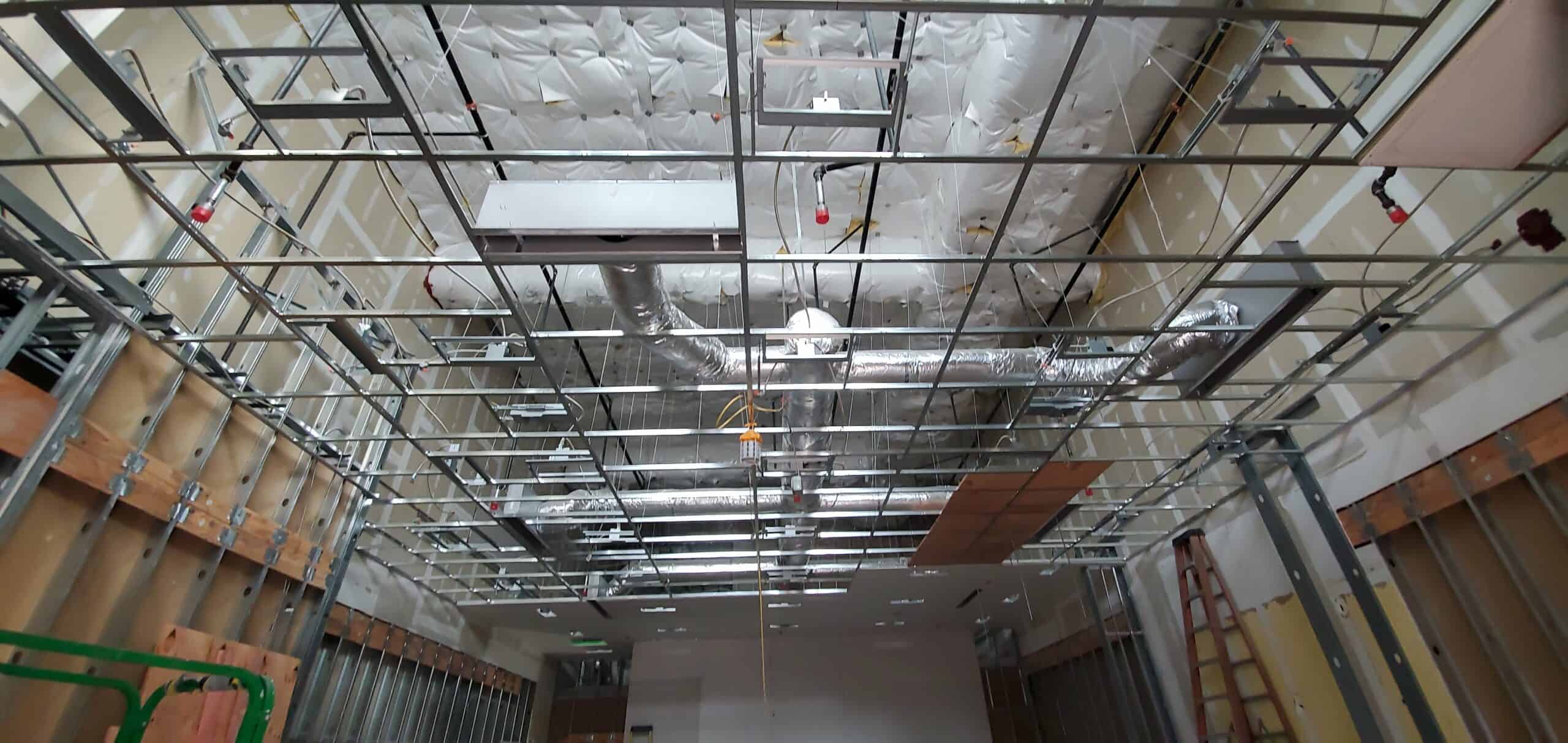 Ceiling grid detail framing Easton Town Center PaintWerks