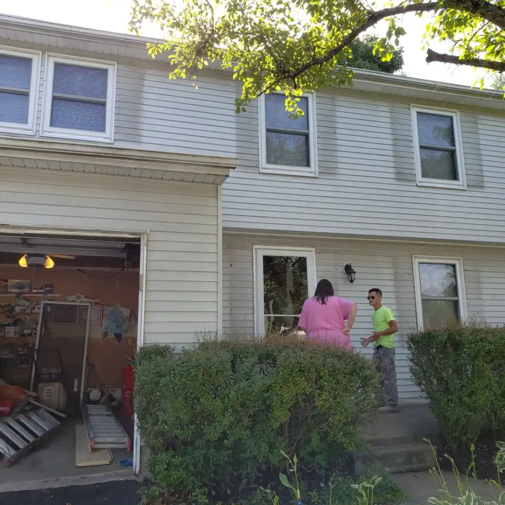Residential building exterior showing siding facade and architectural details in Lewis Center, Ohio Columbus suburb