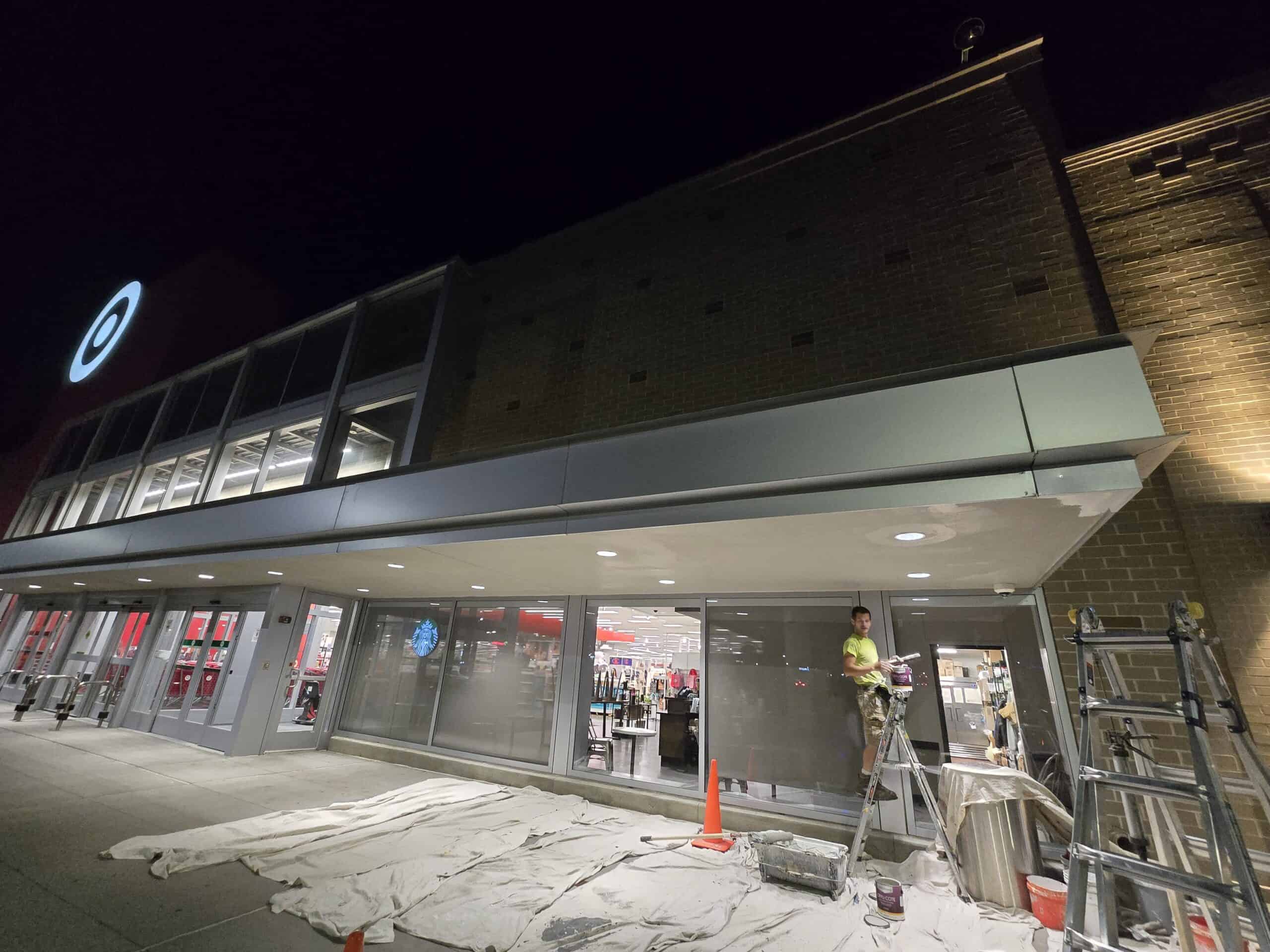 Canopy repair progress Target New Albany PaintWerks