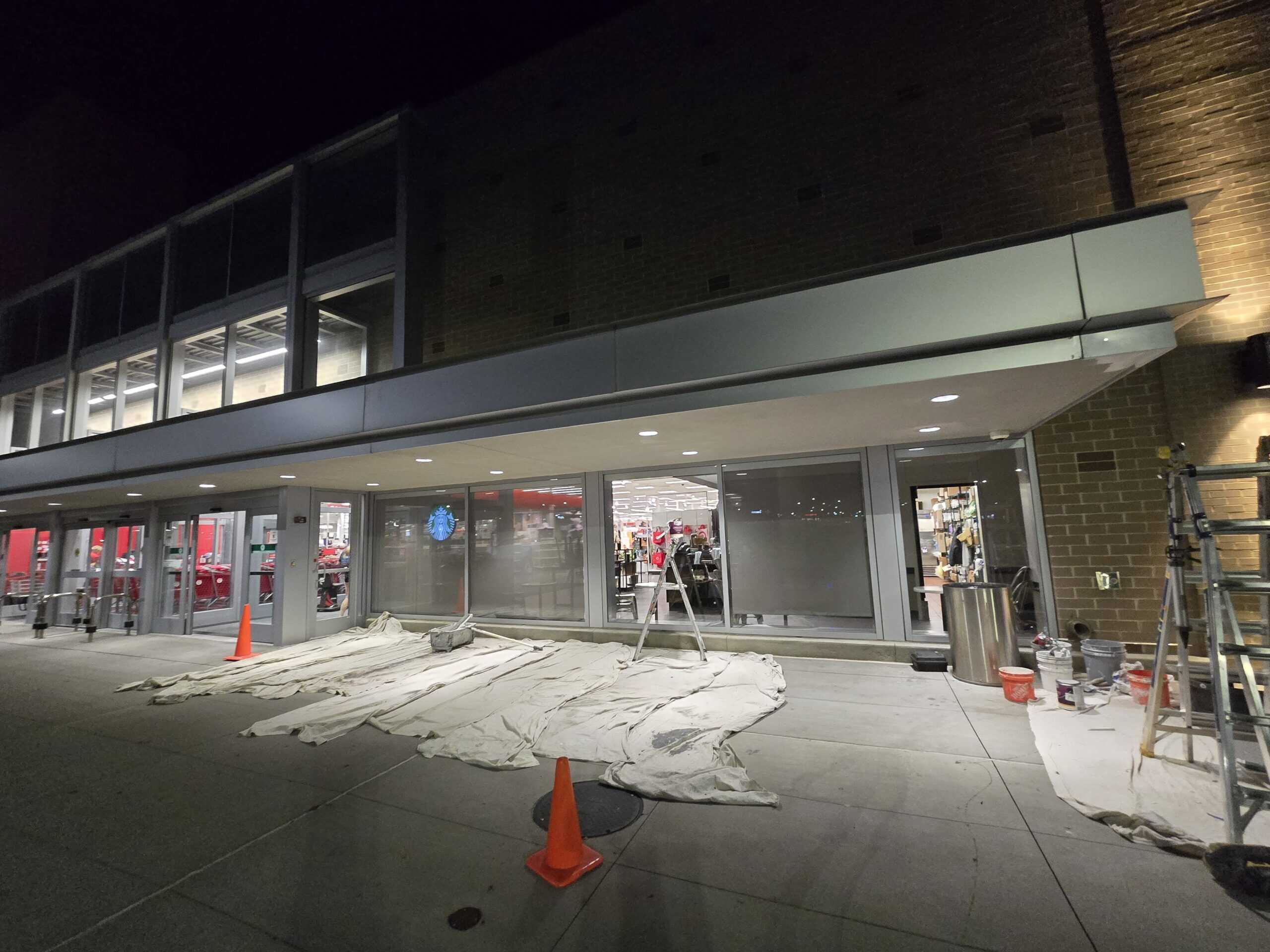 ACM canopy repair overnight Target New Albany PaintWerks