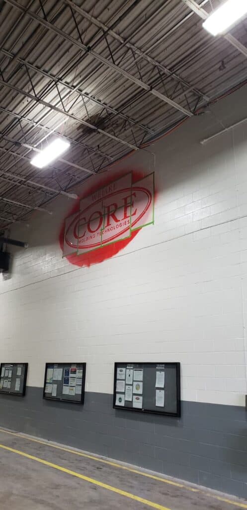 Core Molding logo wall PaintWerks