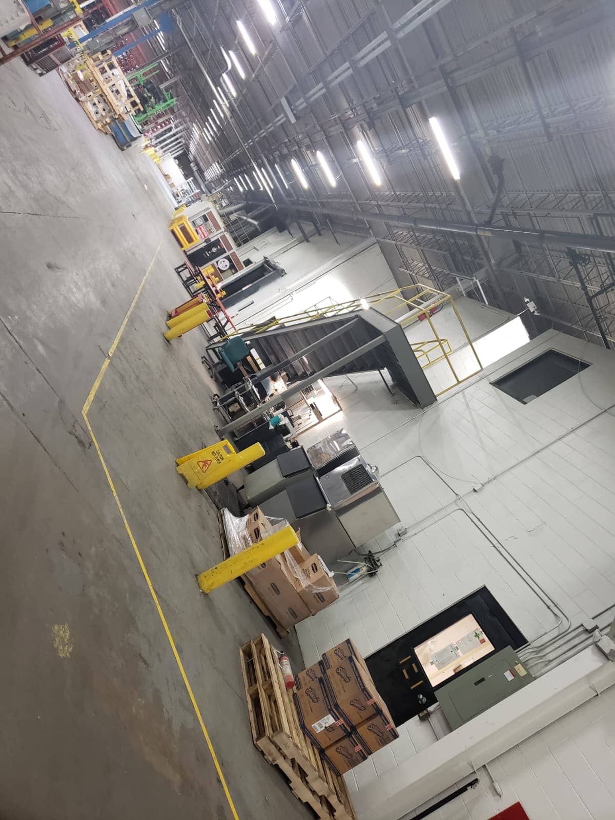 Core Molding overhead steel deck spray PaintWerks