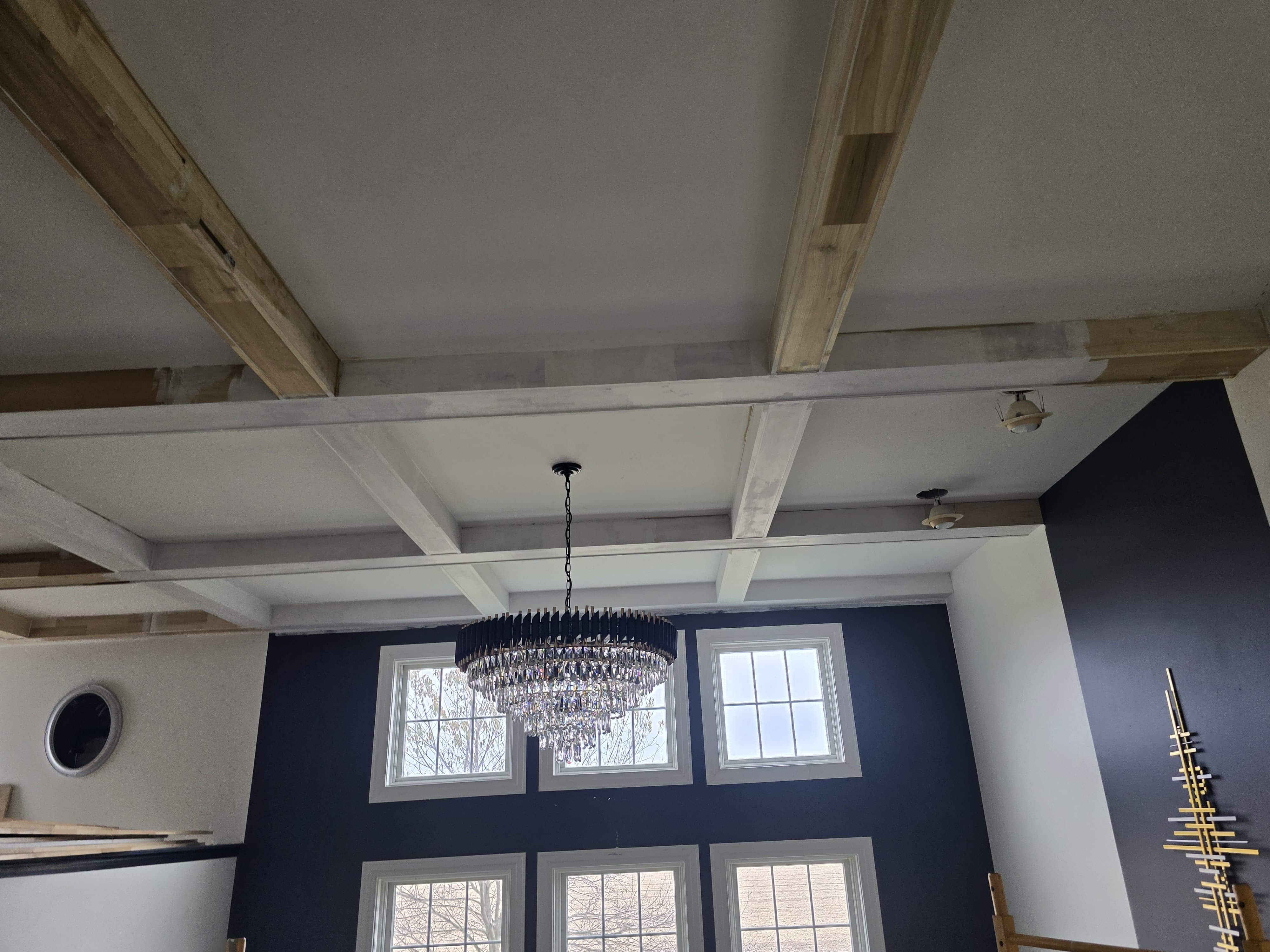 Coffered ceiling construction start PaintWerks