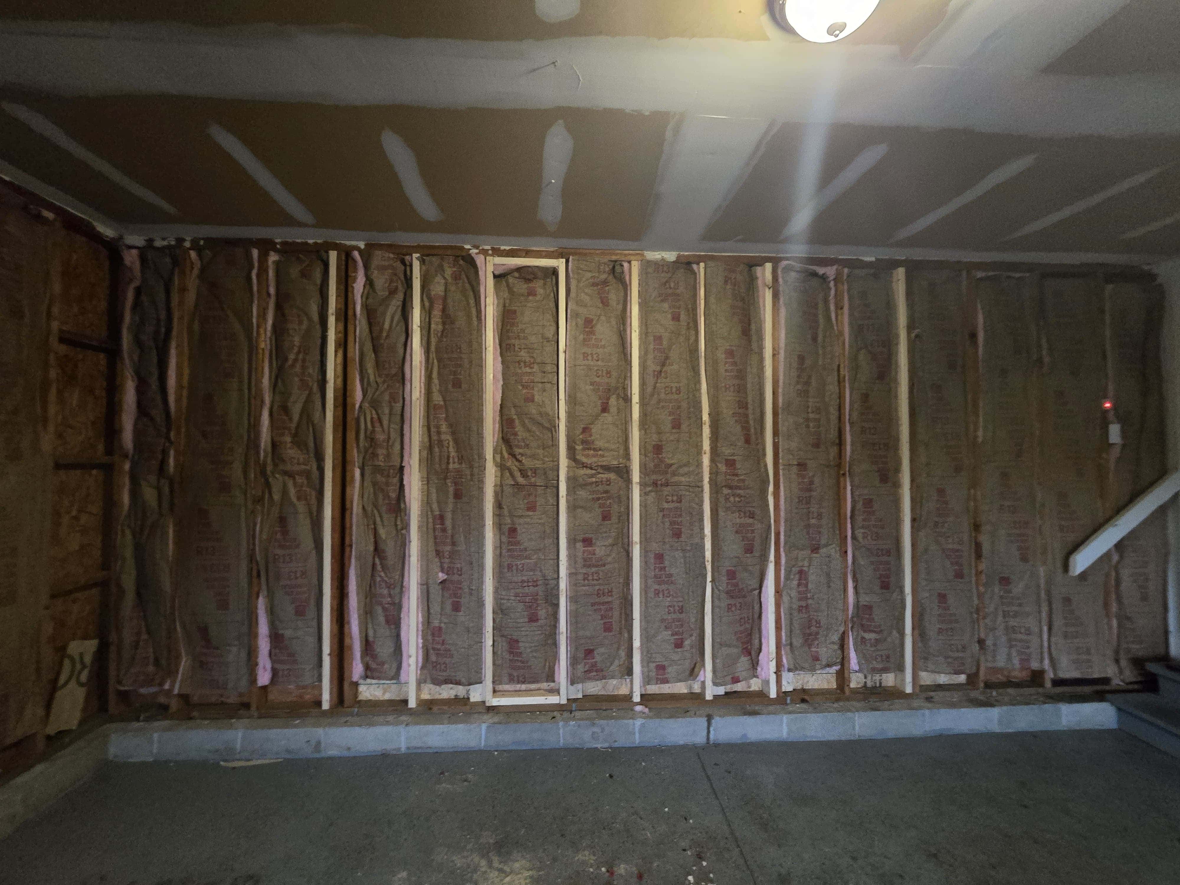 Siding replacement progress Reynoldsburg PaintWerks