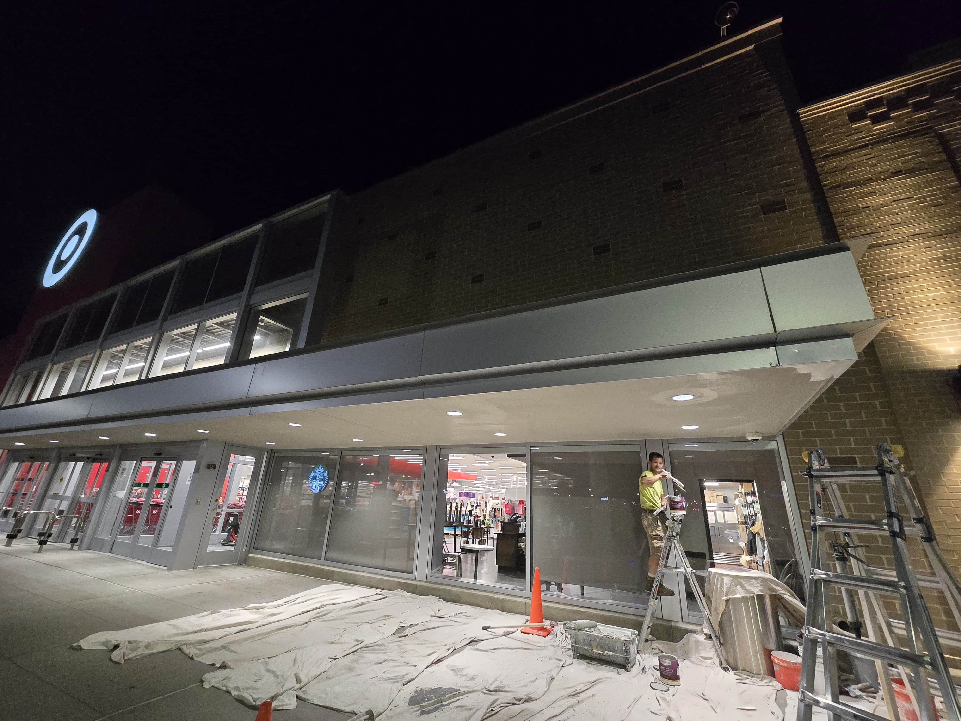 Completed canopy refinish Target New Albany PaintWerks