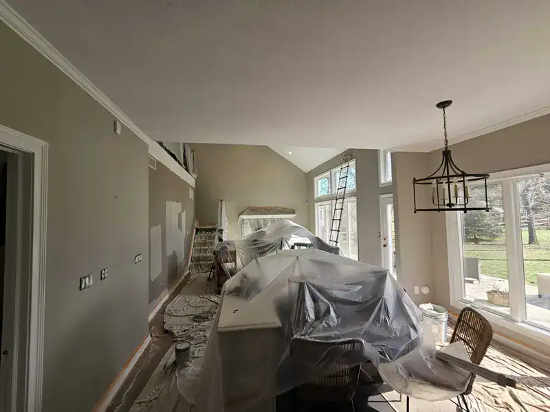 Interior painting prep by paintwerks in home in New Albany Ohio https://www.paintwerks.co