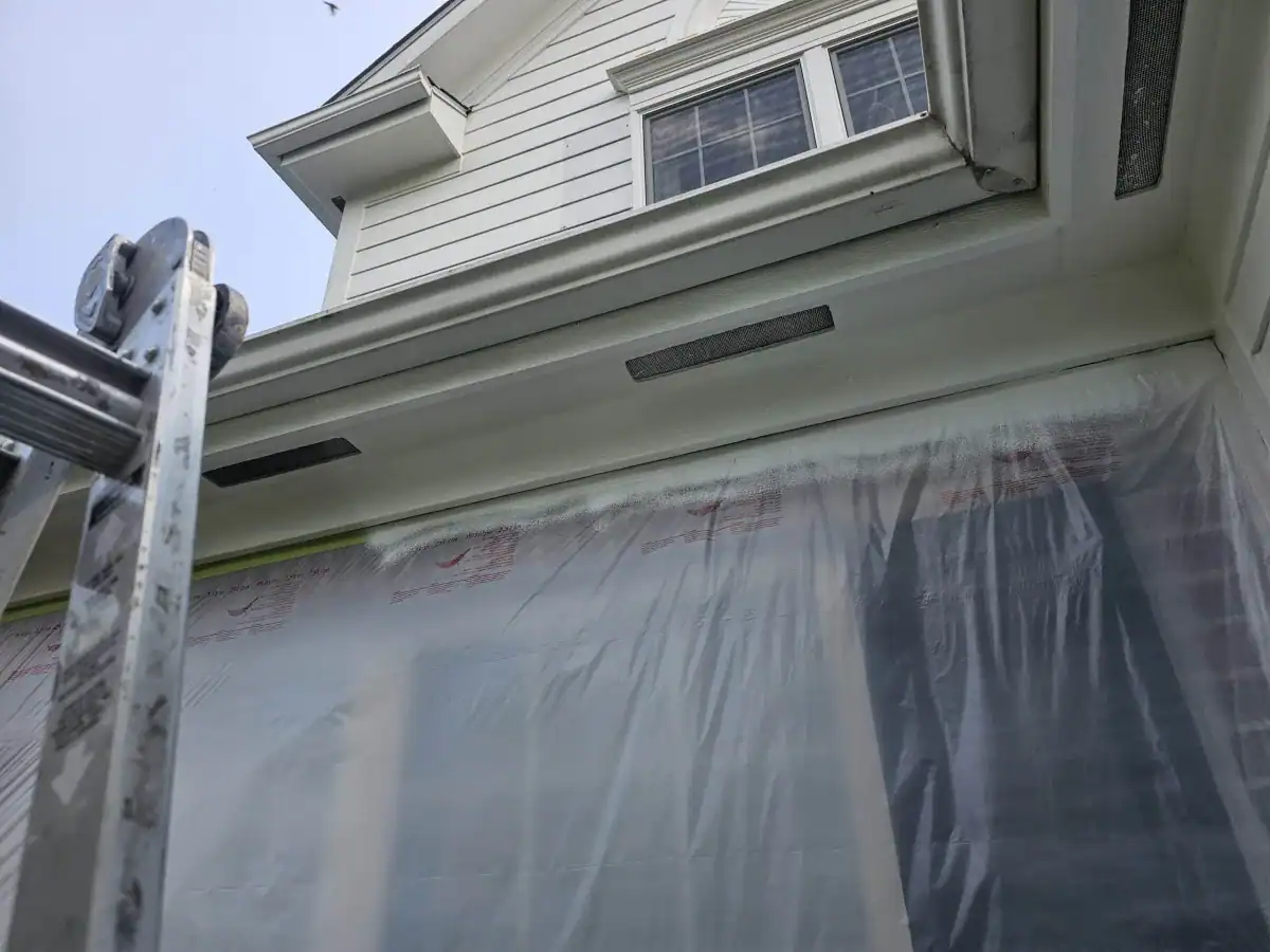 exterior prep and masking before full exterior paint in columbus ohio paintwerks