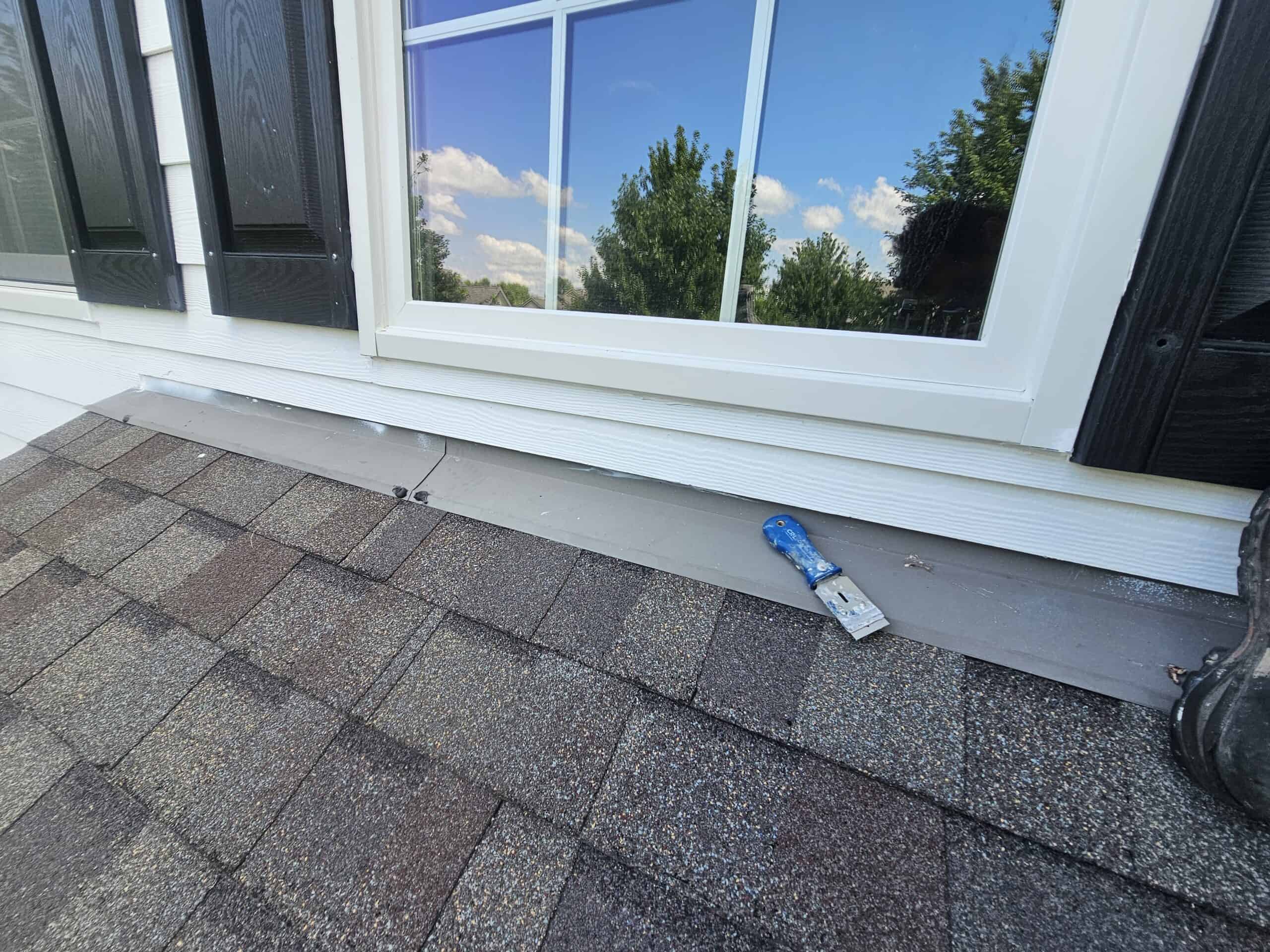 Repainted exterior window casing after full scrape prime caulk and two coat rebuild PaintWerks Columbus
