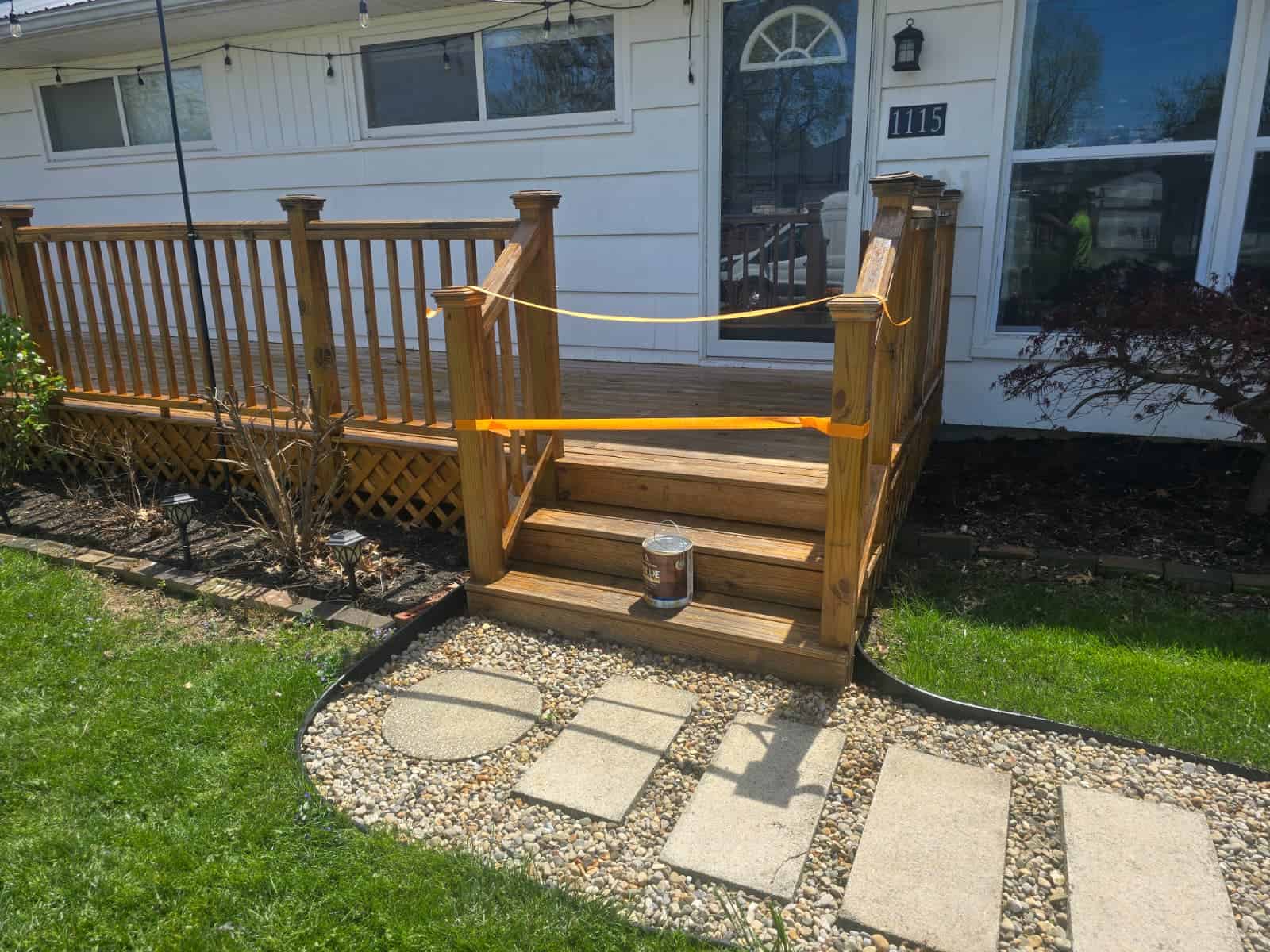 Deck cleaning pressure washing before staining Clintonville PaintWerks
