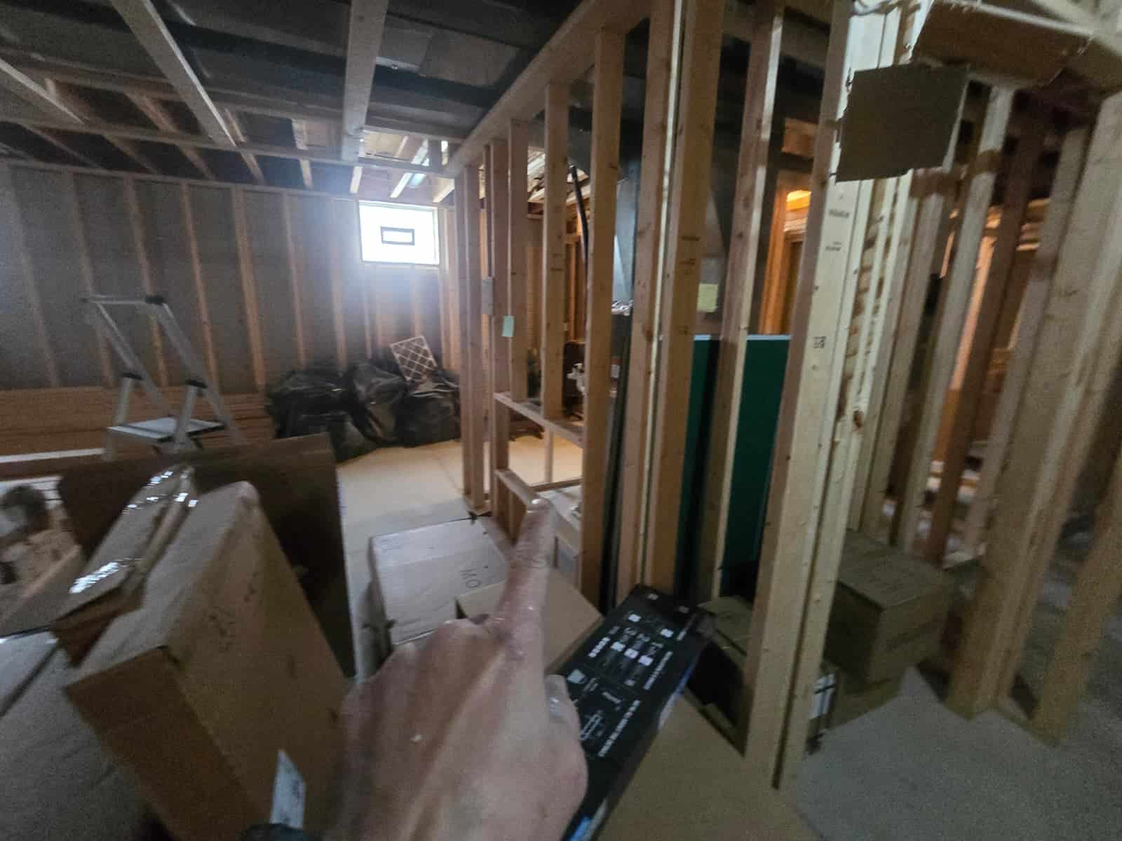 Basement HVAC Soffit Worthington Ohio