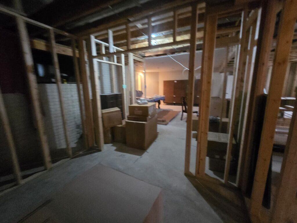 Worthington Basement Finish – Full Bath, Basement Kitchen, Stone Ledger Wall & Complete Trade Buildou