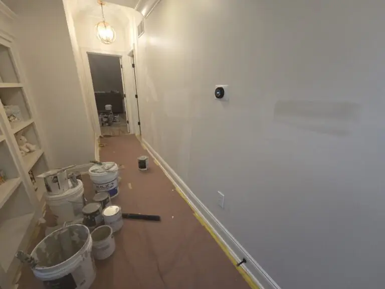 Professional surface preparation and wall repair tools on a Columbus Ohio job site