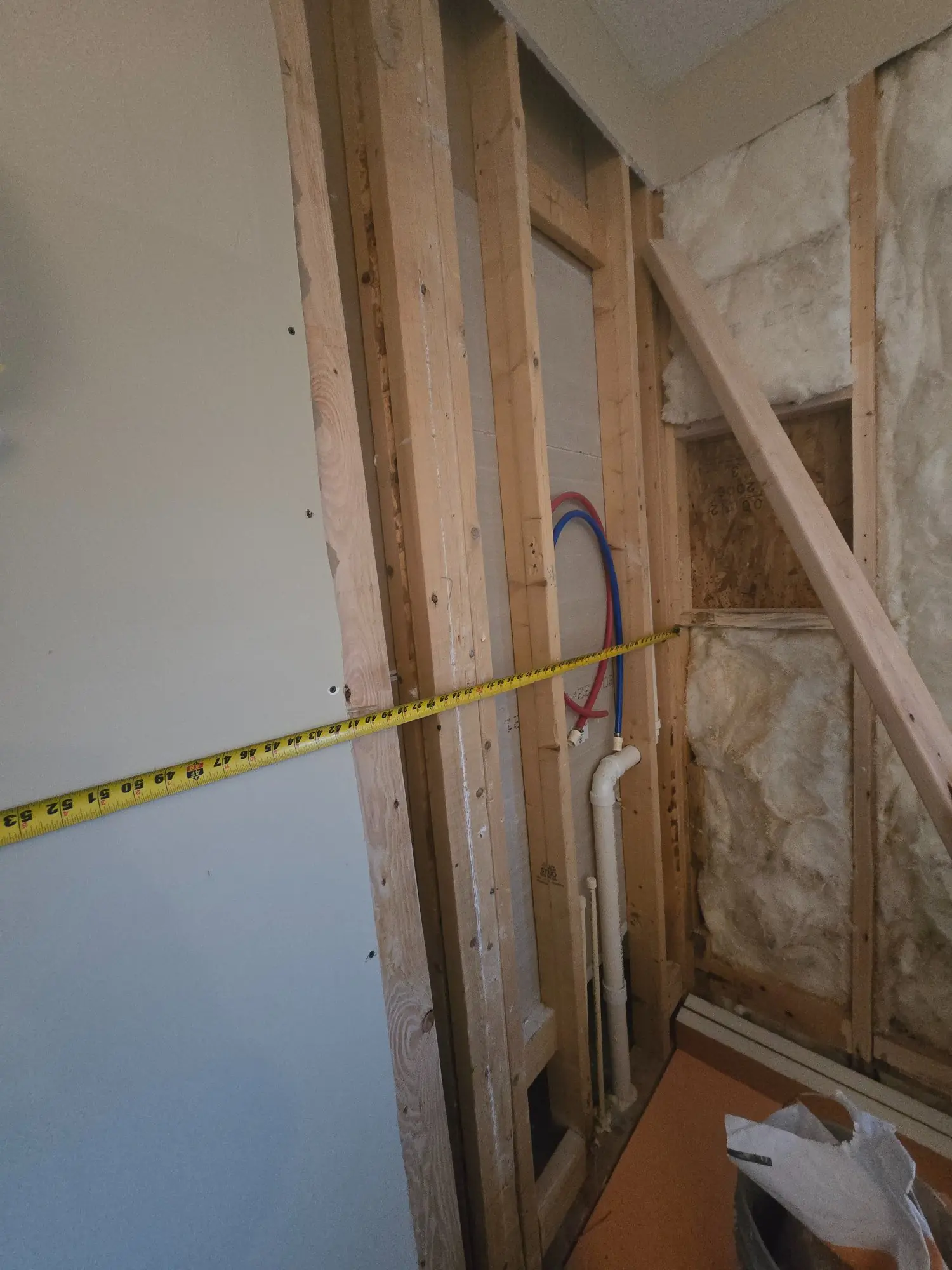 Shower Framing Measurement Plumbing Master Bath Remodel Lewis Center Ohio PaintWerks