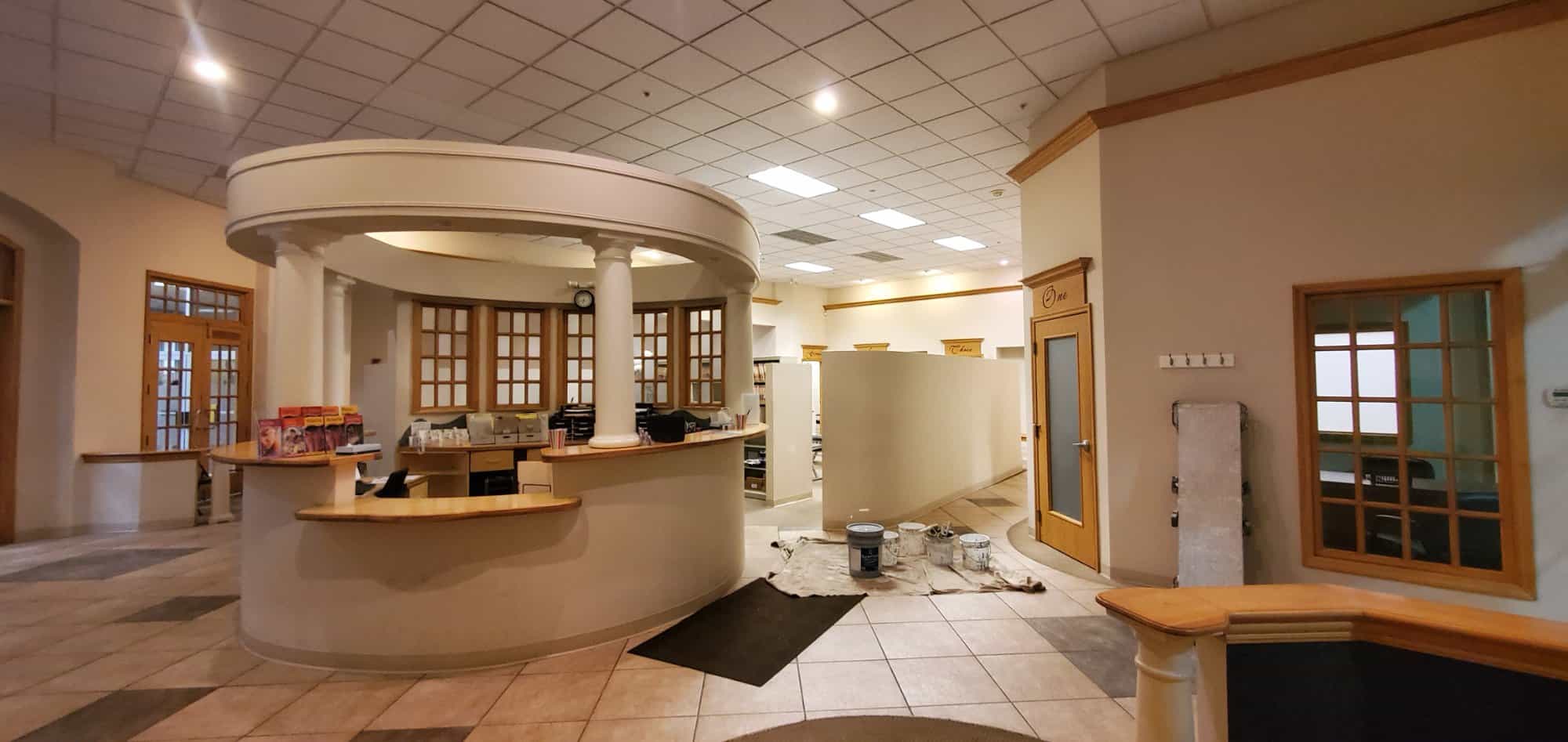 Commercial Interior Painting Chiropractic Lobby Reception Area Columbus Ohio PaintWerks