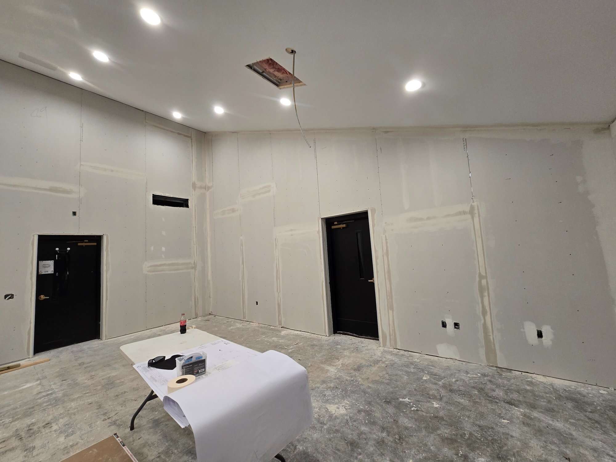 Commercial Drywall Finishing Mud Coats Church Gahanna Ohio PaintWerks