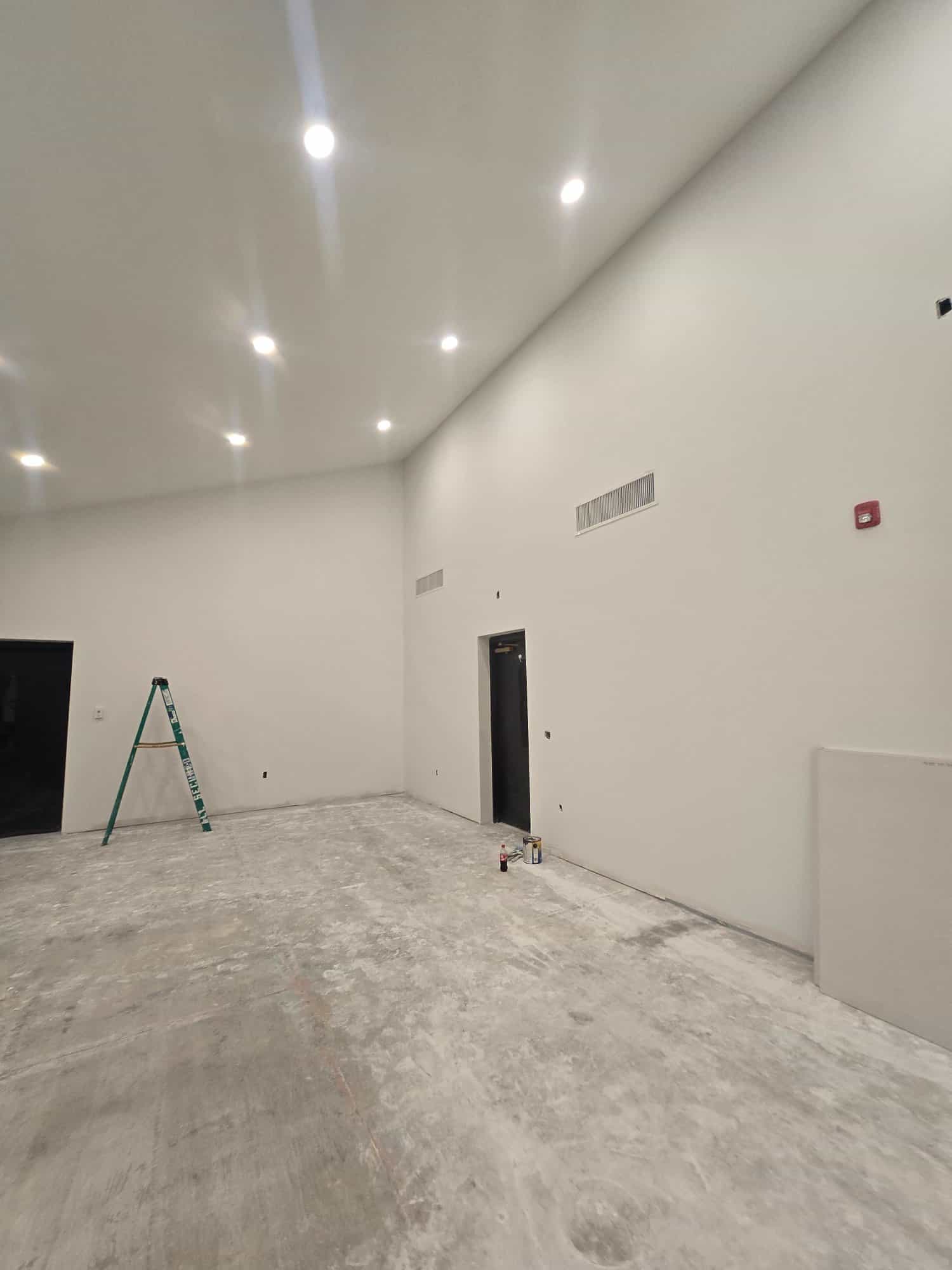 Completed Commercial Interior Painting Vaulted Ceiling Recessed Lights Church Gahanna Ohio PaintWerks