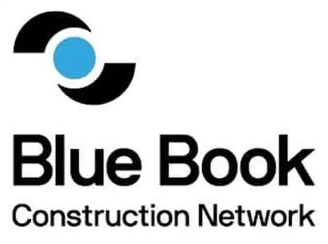 Blue Book Construction Network logo, PaintWerks listed as a vetted subcontractor